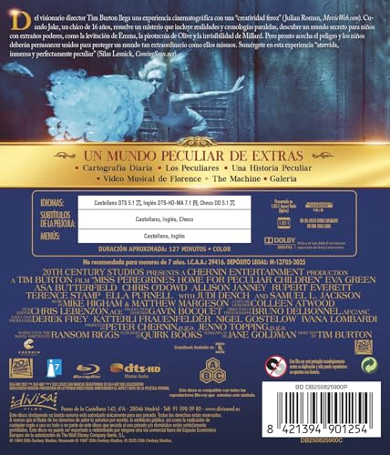Detalle 2 de Divisa HV El Hogar de Miss Peregrine (Blu‑ray)