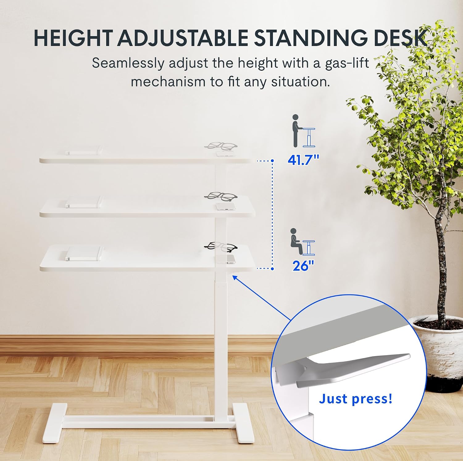 Thumbnail 4 de FLEXISPOT Mobile Standing Desk, 32-inch