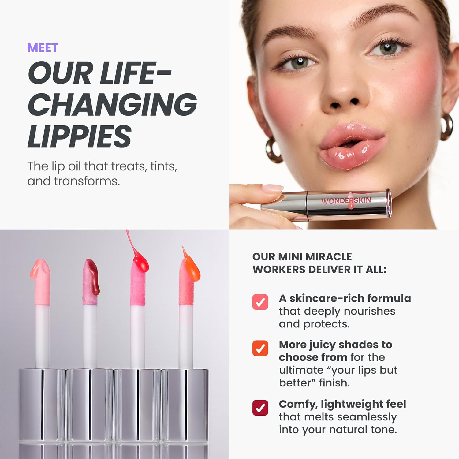 Detalle 2 de Wonderskin Lip Oil Rehab Serum 1.0 oz