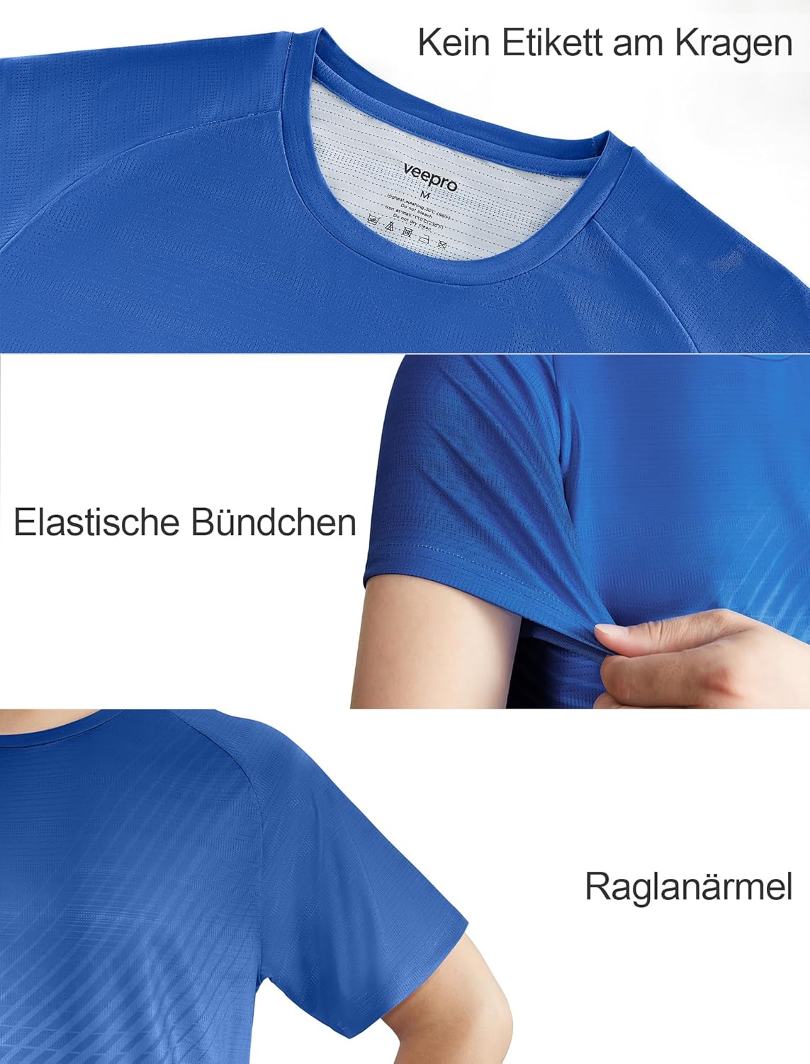 Detalle 2 de Moisture wicking gym T-shirt for men