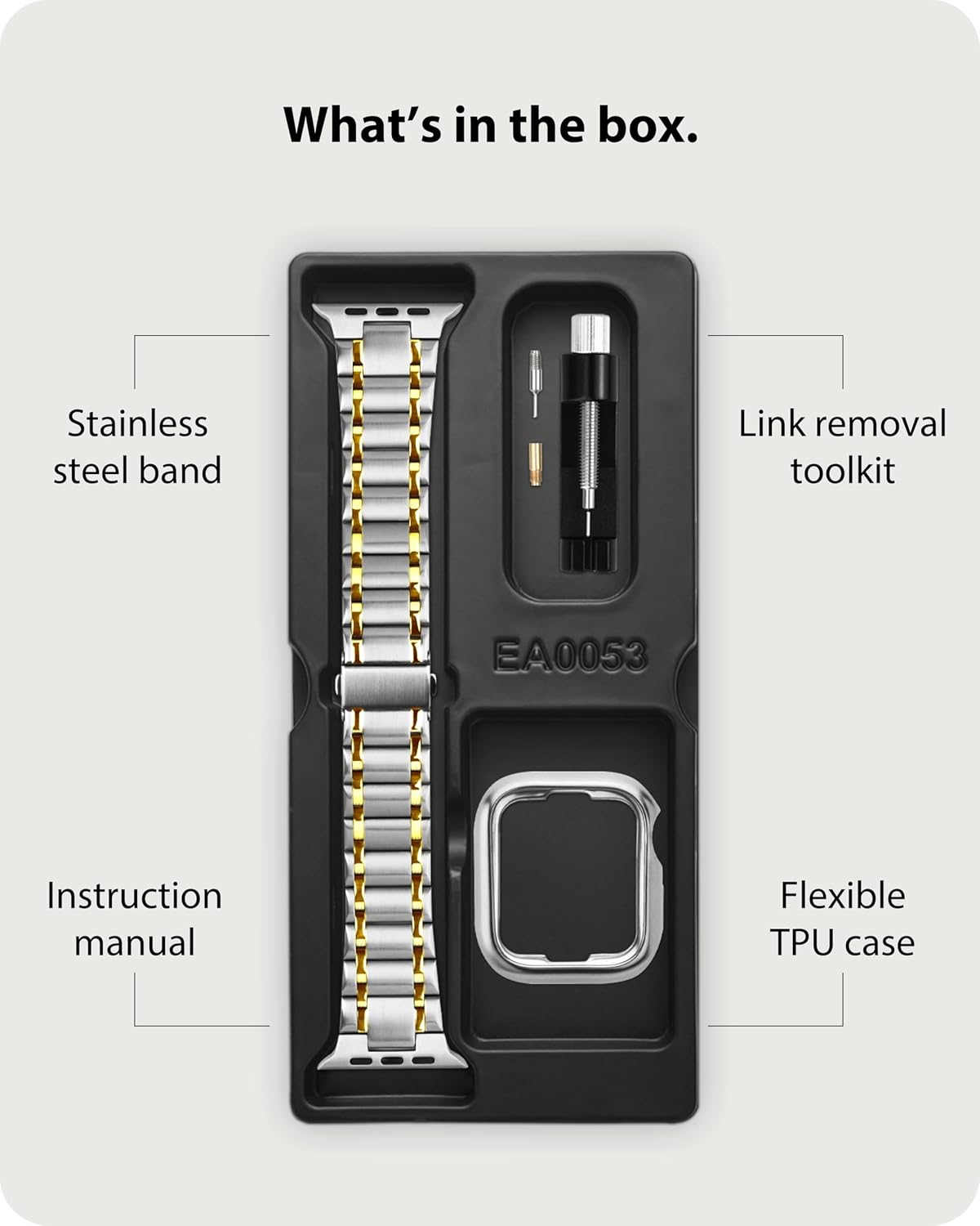 Thumbnail 6 de Fullmosa Stainless Steel Apple Watch Strap — 38–49mm multi-size replacement band for Apple Watch