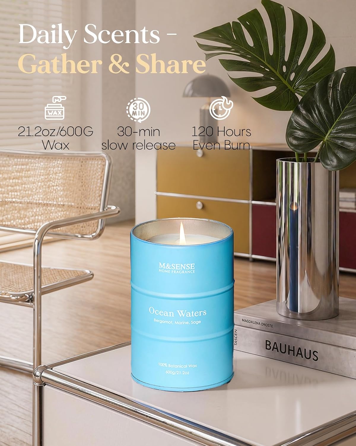 Detalle de M&SENSE Scented Candle 21.2 oz