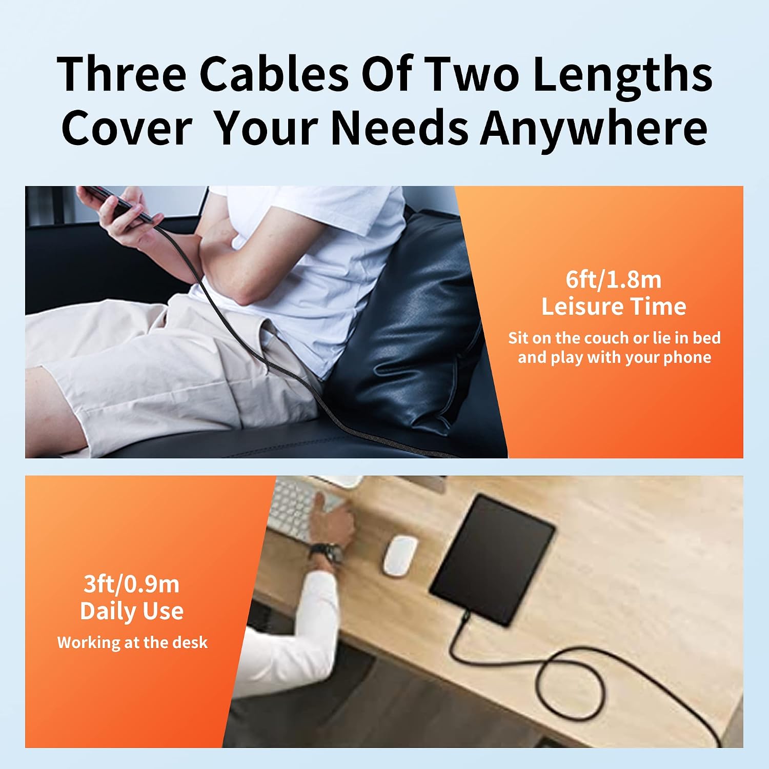 Thumbnail 2 de Hrbzo USB-C Cable 3-Pack ๐