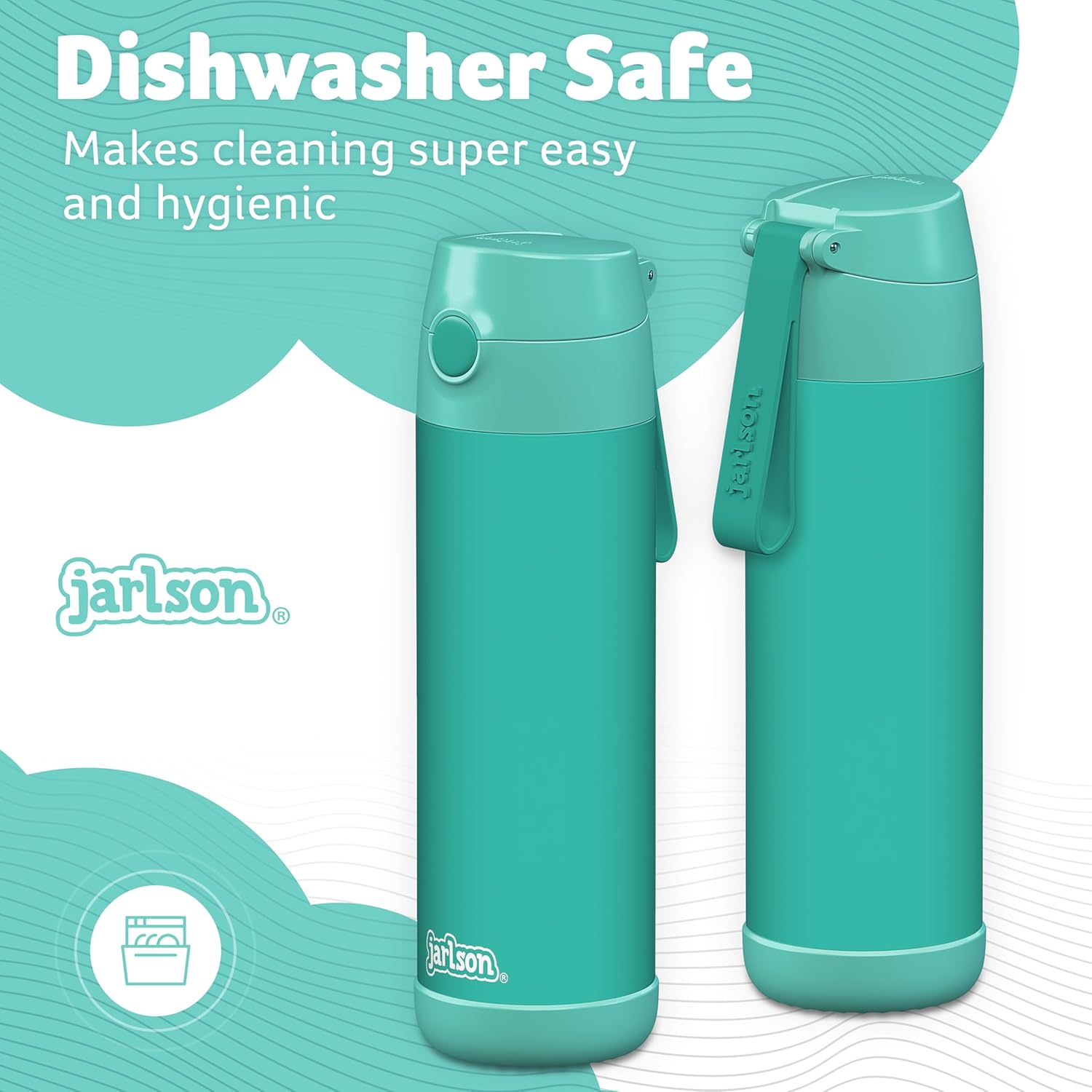 Detalle de Jarlson Gourde Enfant CHARLI 350 ml – Fête l’eau avec style, sans BPA