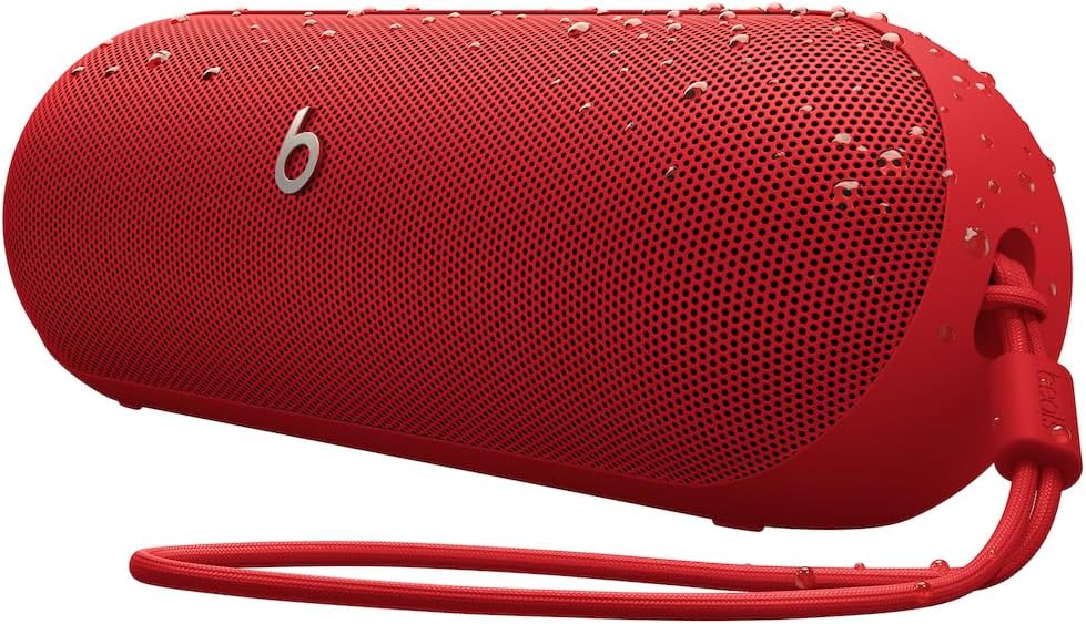 Detalle de Beats Pill – Enceinte Bluetooth sans Fil avec Recharge USB-C, IP67 et 24 h d’autonomie en rouge flamboyant