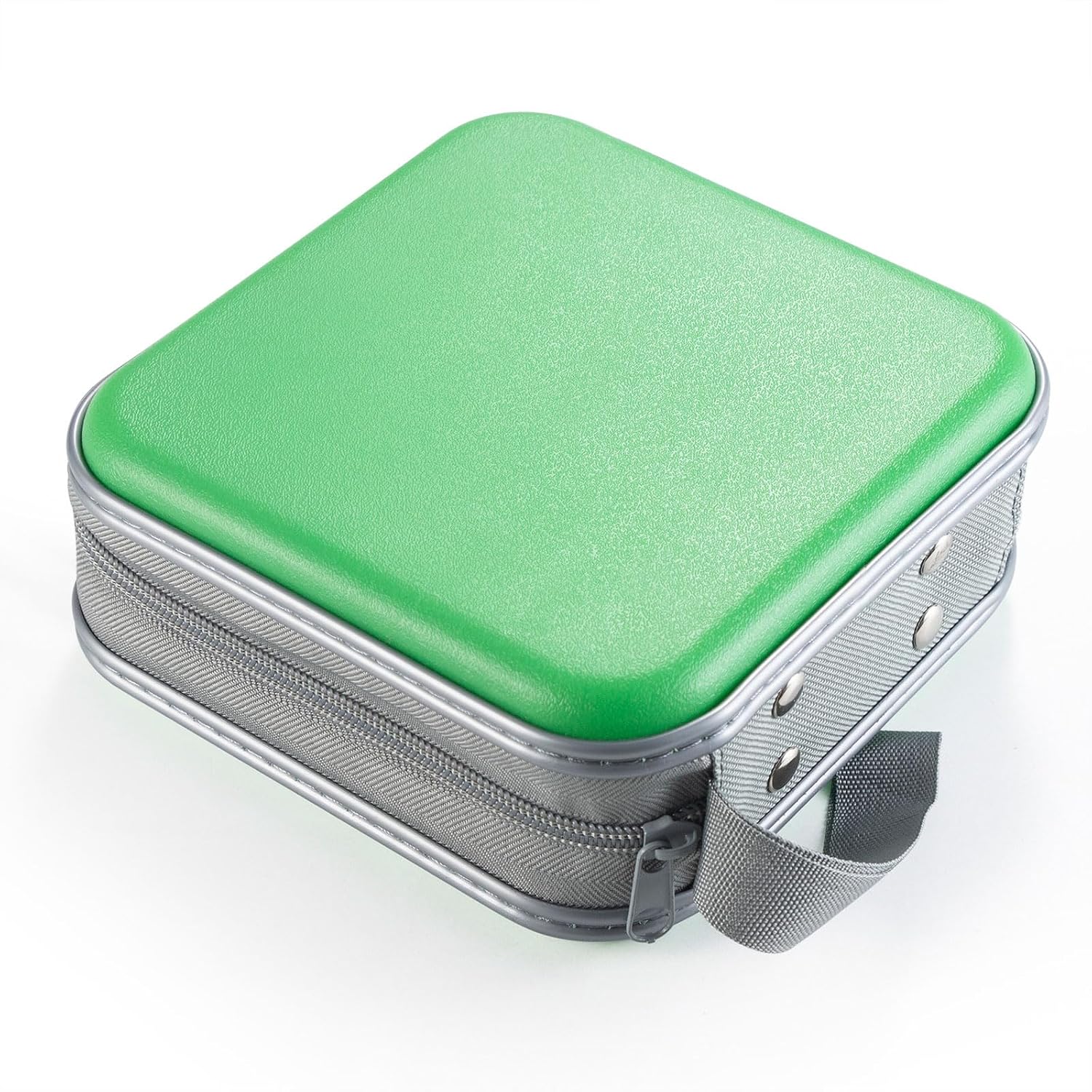 Detalle de LIOVODE 48 Capacity CD Case – Portable DVD Wallet in Green