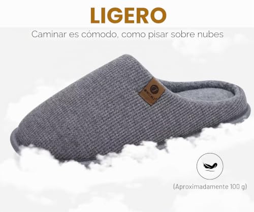 Thumbnail 5 de ONCAI Zapatillas de casa para hombre, talla 43, espuma viscoelástica y suela de goma