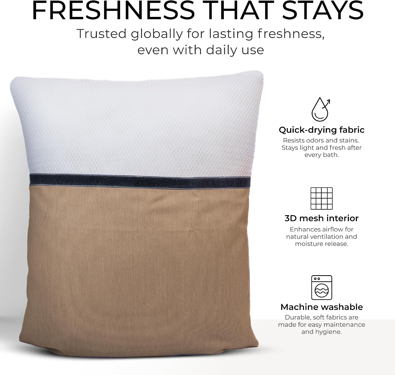 Detalle de Luxury Bath Pillow for Tub: Thick, Ergonomic Support for Comfort and Care