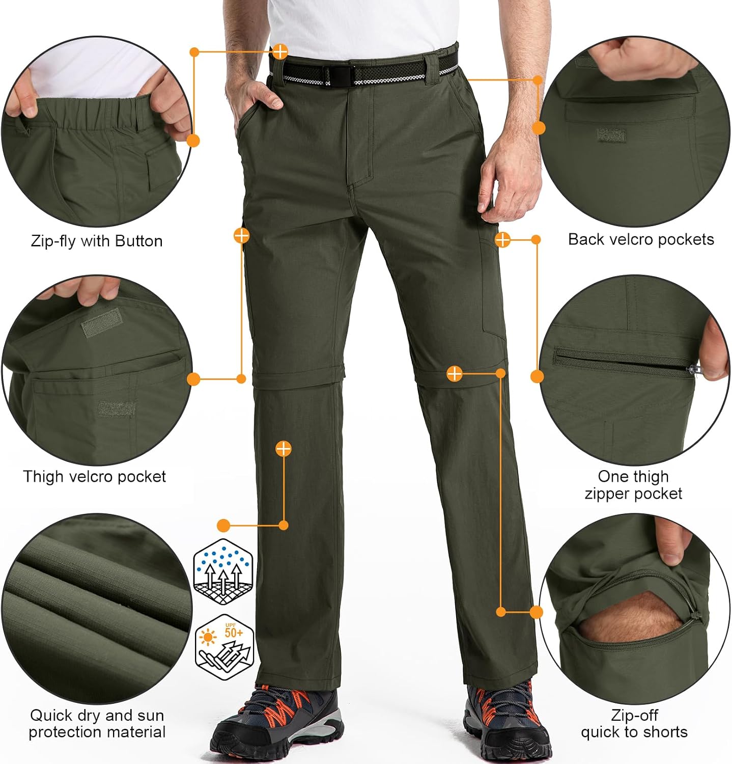 Detalle 2 de mosingle Zip Off Hiking Trousers