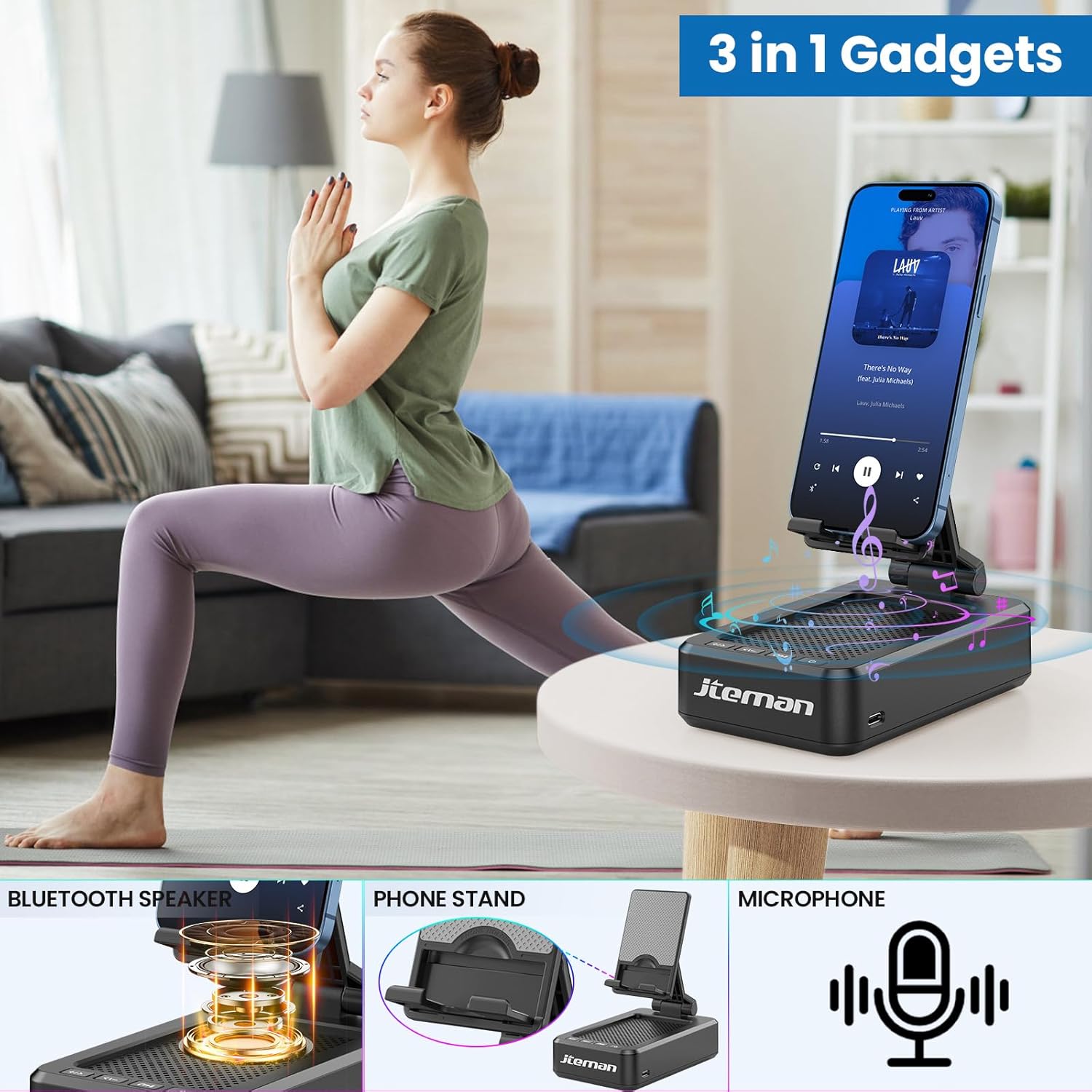 Detalle 2 de Cell Phone Stand with Wireless Bluetooth Speaker