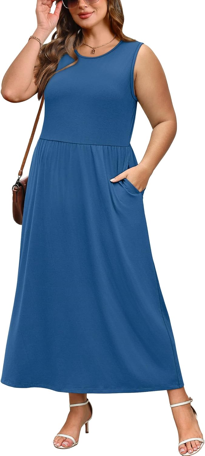 Thumbnail 3 de WIHOLL Summer Dresses for Women 2026 Maxi Dress with Pockets
