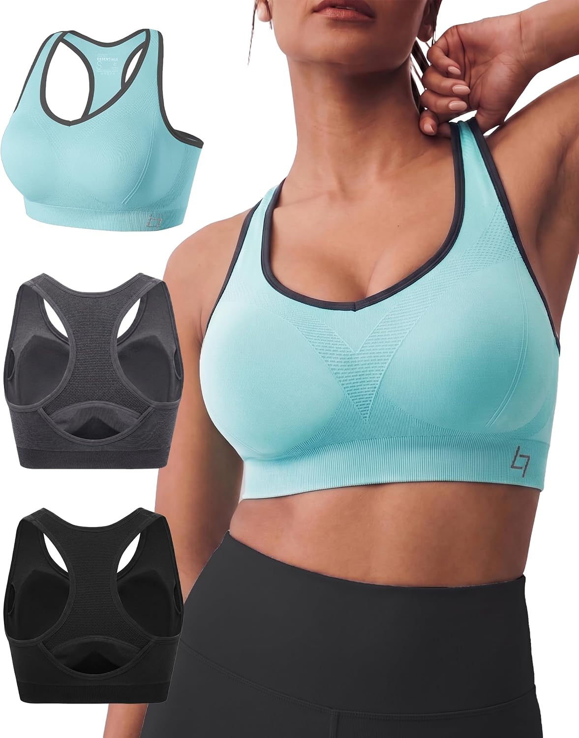 Imagen de FITTIN Racerback Sports Bra for Women – Padded, Seamless Support for Yoga, Workout & Plus Size en OfertitasTOP