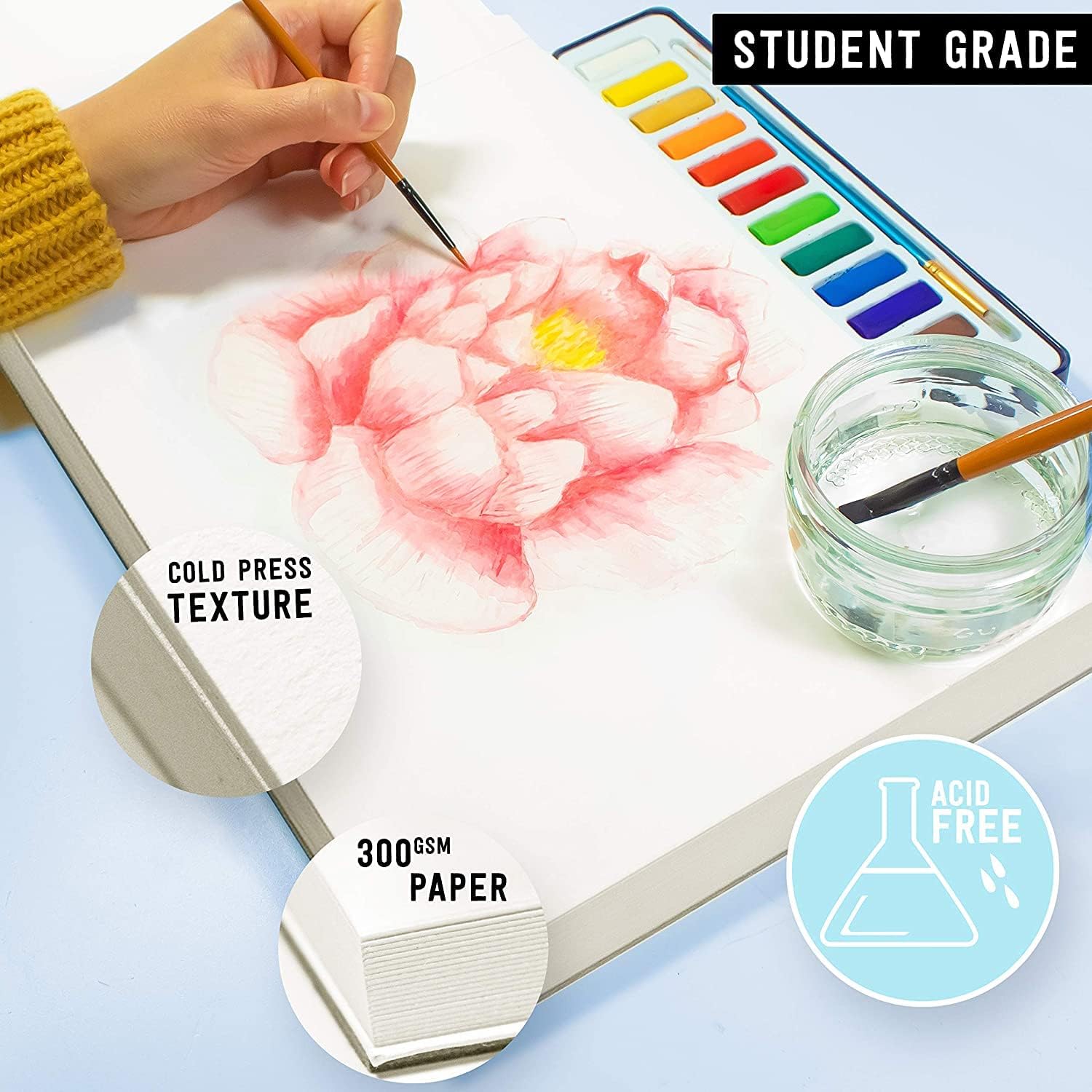 Thumbnail 3 de STATIONERY ISLAND Watercolour Paper A4 Pad, 300gsm 🎨