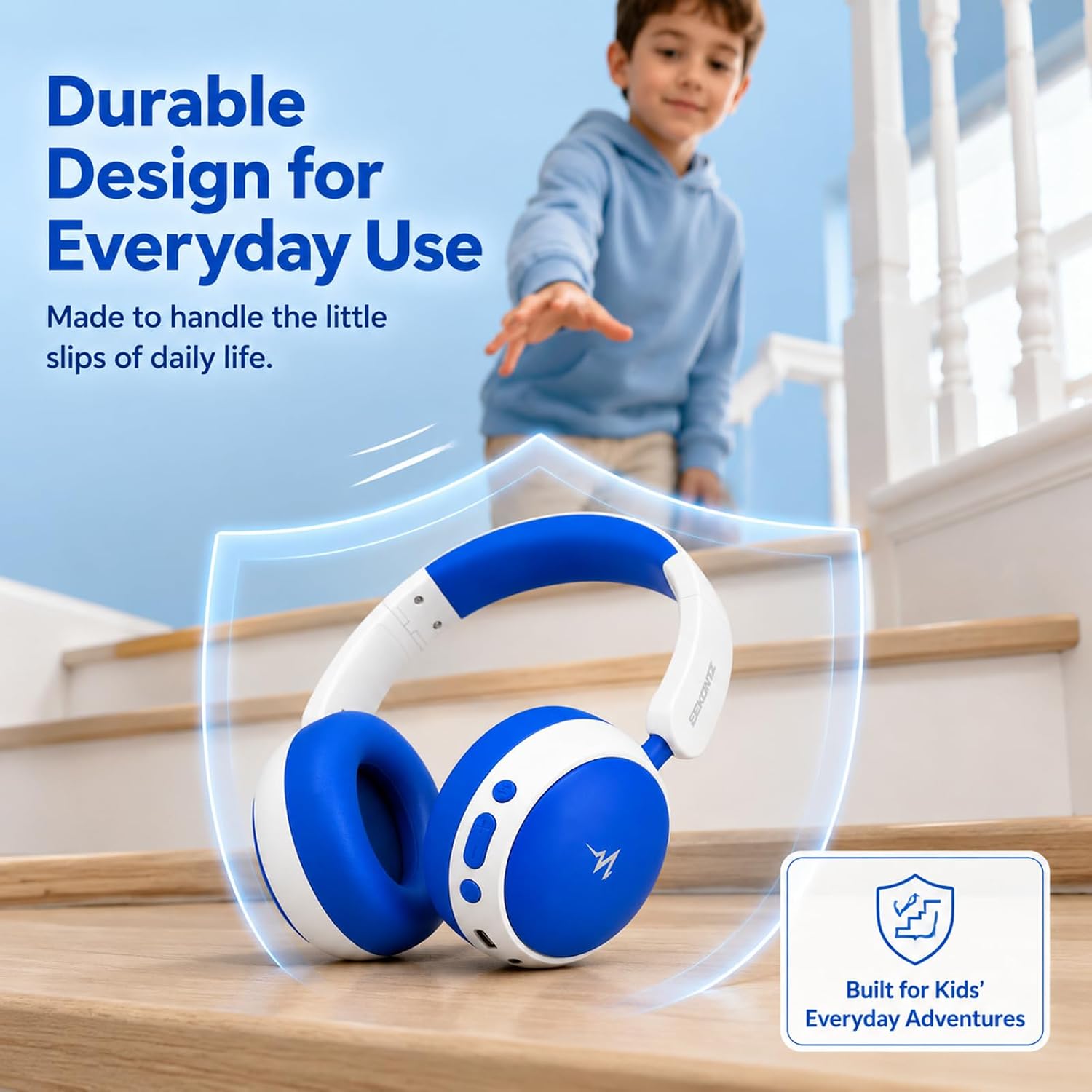 Detalle de Eekontz Kids Wireless Headphones with 58-Hour Battery