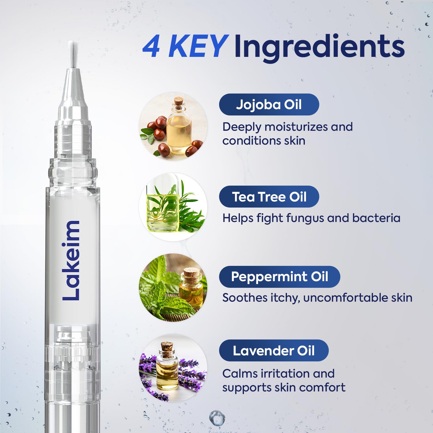 Detalle de Lakeim Toenail Fungus Treatment, 25% Undecylenic Acid, Tea Tree Oil, 3 Pens