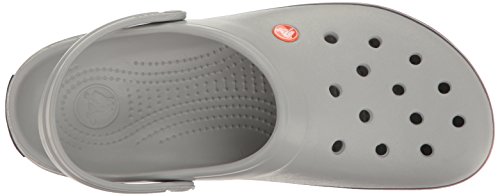 Detalle de Crocs Crocband Clog - Unisex Adults, Grey (Light Grey/Navy), EU 36/37
