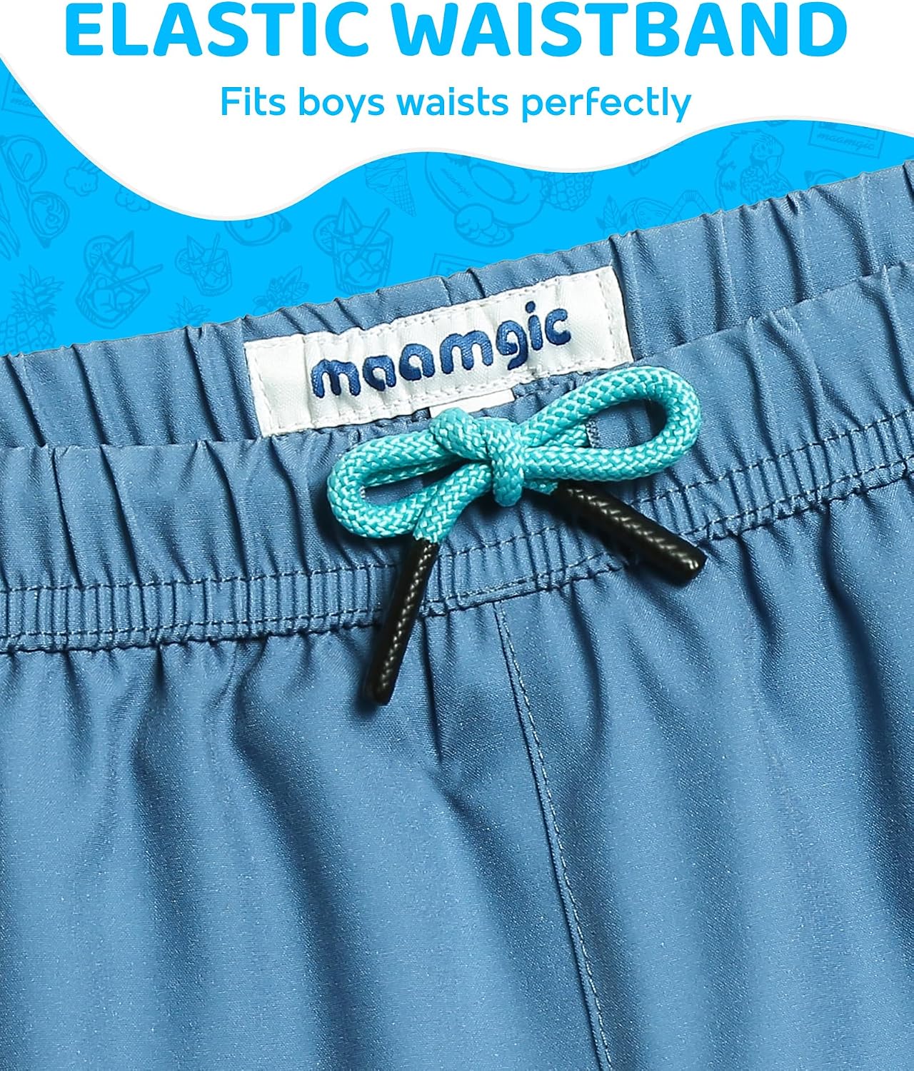 Thumbnail 3 de maamgic Boys Swim Trunks with Compression Liner: 4-Way Stretch Quick-Dry Toddler Beach Shorts
