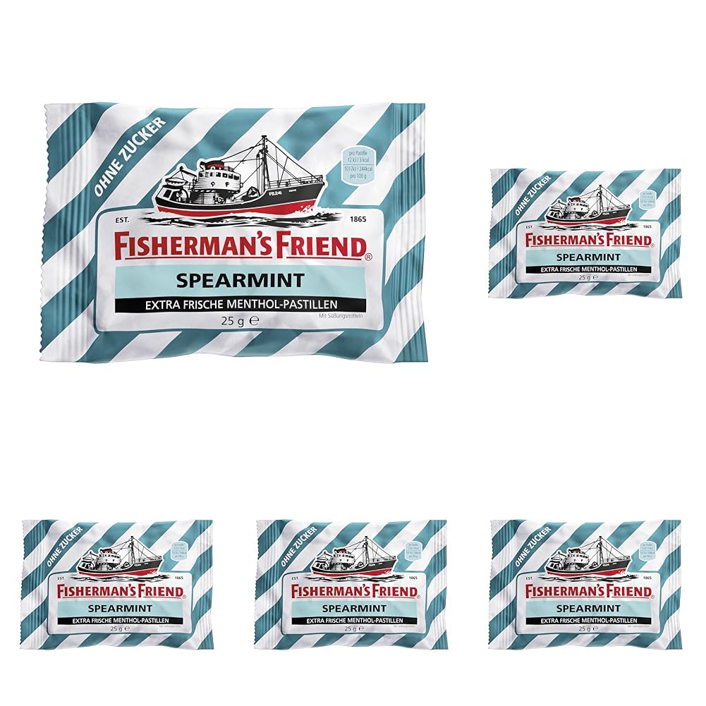 Thumbnail 6 de Fisherman's Friend Spearmint – 24er Vorratsbox, zuckerfrei, vegan und erfrischend mintig