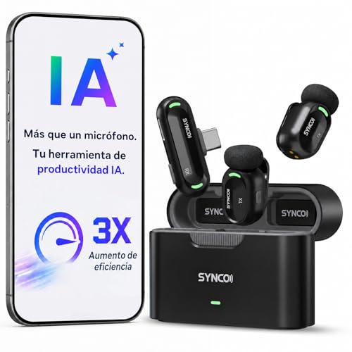 Detalle de SYNCO SMICT Micrófono de Solapa Inalámbrico IA para Android