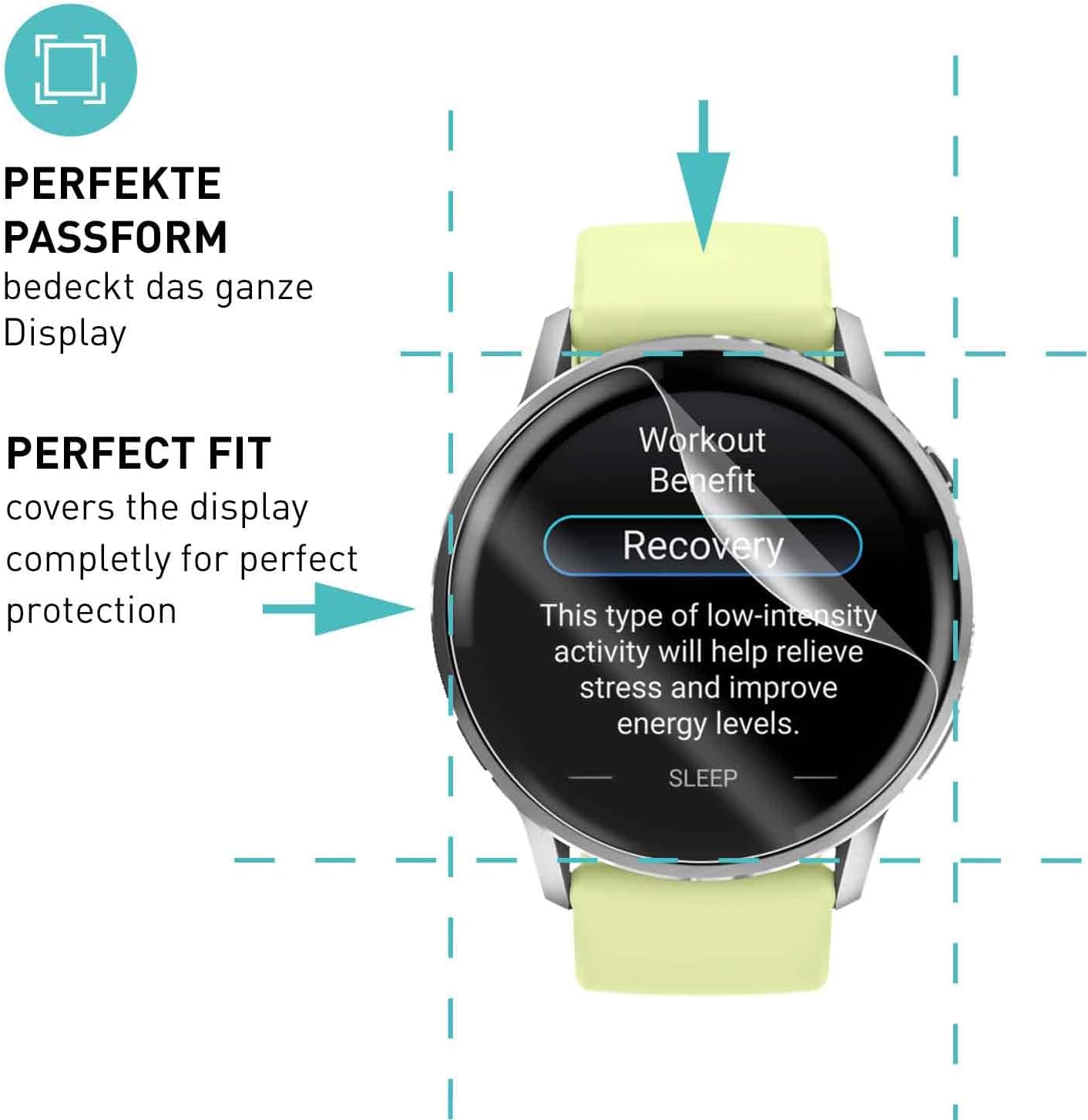 Detalle de SmarTect 3Pack_TPU_Garmin_Venu_4_45mm TPU Screen Protector, 3-Pack