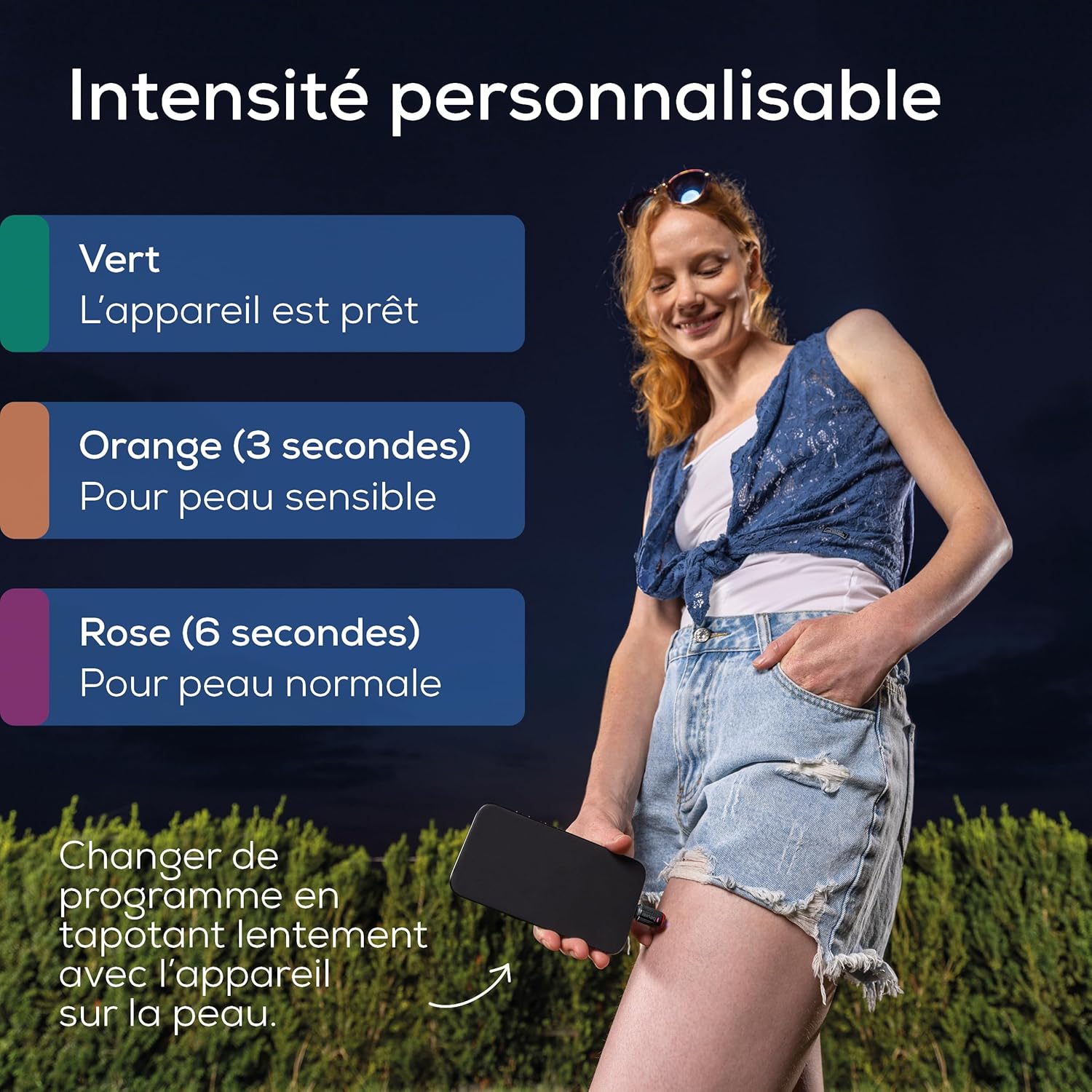 Detalle de Beurer BiteX Go Deep Black — Dispositif USB‑C pour soulager les démangeaisons des piqûres et morsures