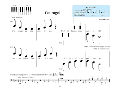 Detalle 2 de Leçons de piano Hal Leonard Volume 1 – Méthode pour débutants (édition française, 64 pages)