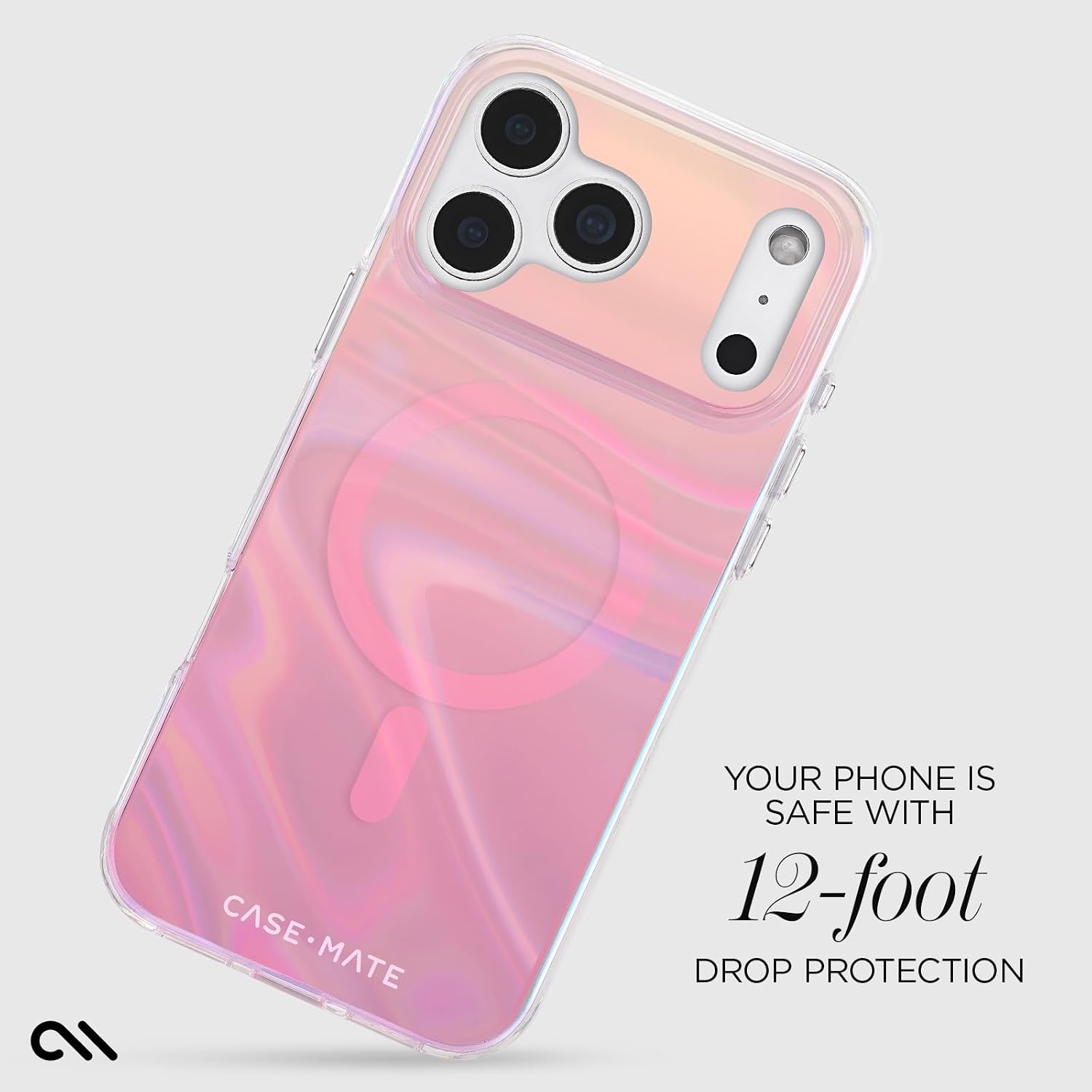 Detalle de Case-Mate Soap Bubble iPhone 17 Pro Max MagSafe 12ft drop