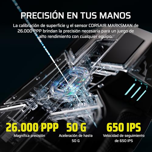 Thumbnail 5 de Corsair IRONCLAW Wireless SE (2026) ratón gaming inalámbrico para manos grandes, sensor 26.000 PPP y 10 botones programables