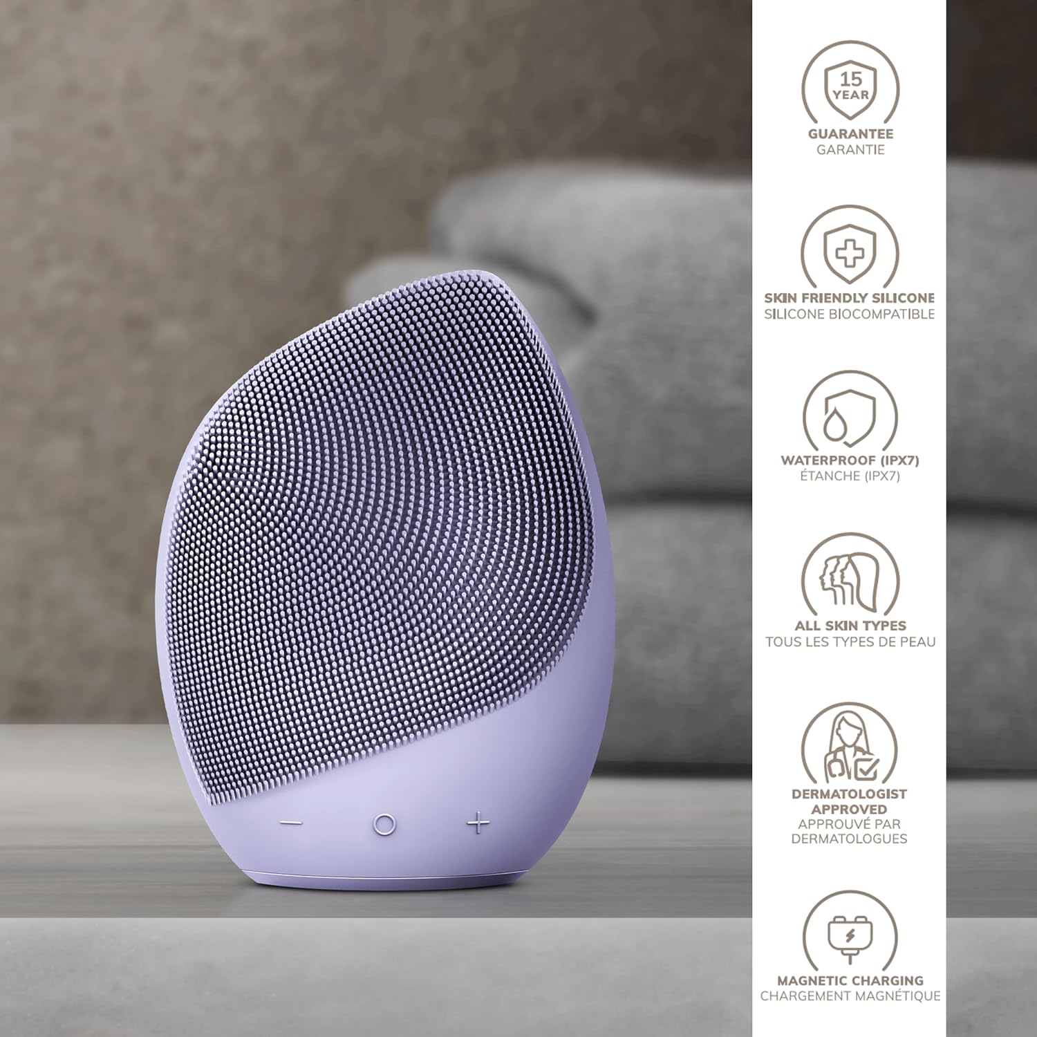 Detalle de GESKE Spazzola per il viso SmartAppGuided 5 in 1: pulizia profonda, massaggio e routine personalizzata