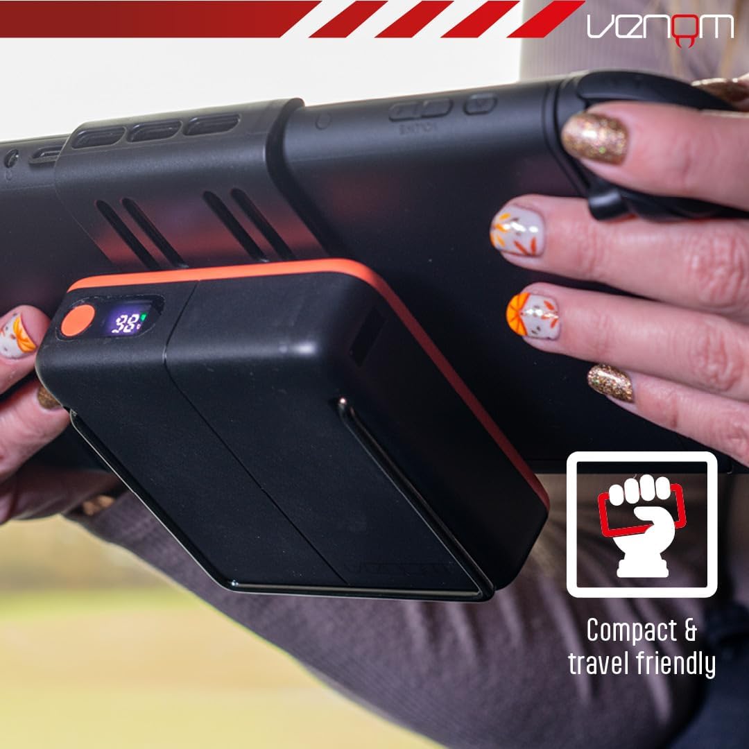 Detalle de Venom Nintendo Switch 2 Power Bank & Stand — 20000mAh Clip-On Charger with Kickstand and LED Display