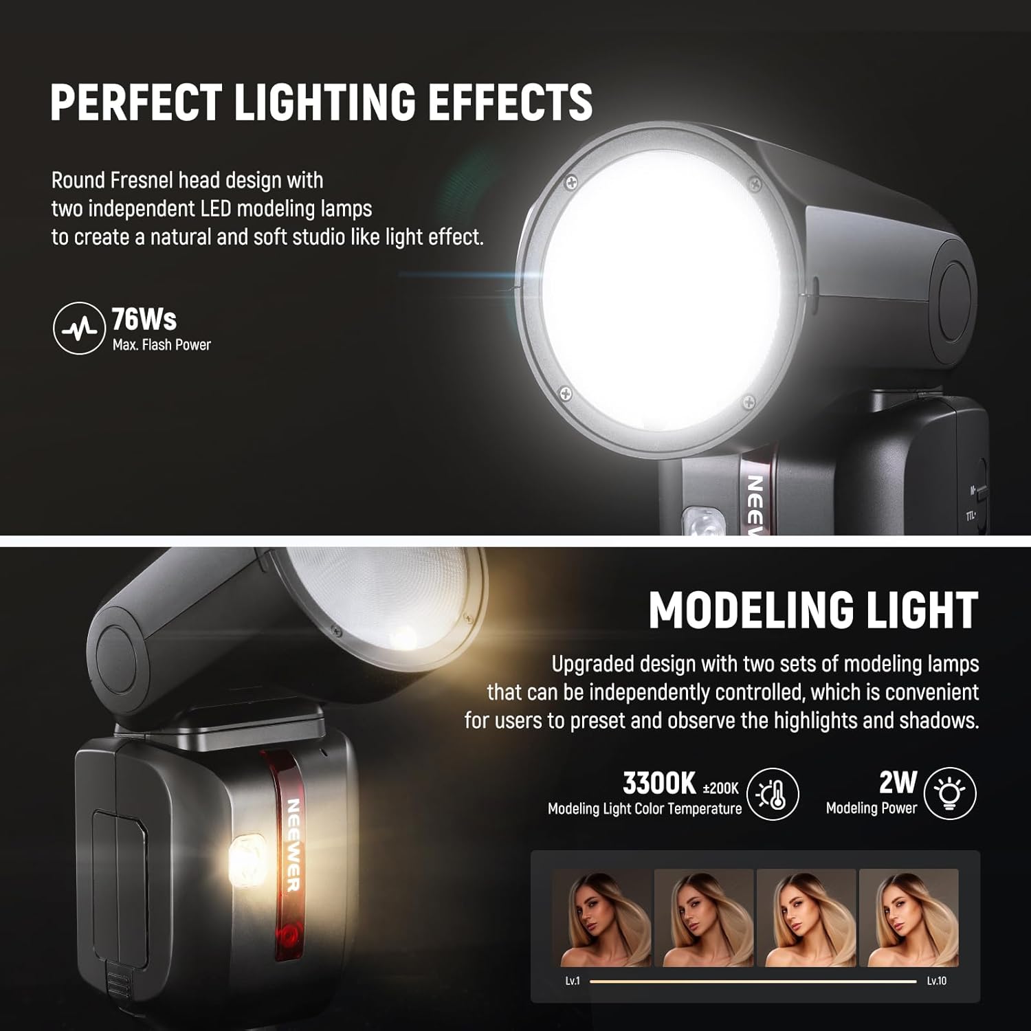 Thumbnail 2 de Neewer Z2-F 2.4G TTL Round Head Speedlite Flash (Fujifilm) with HSS up to 1/8000s