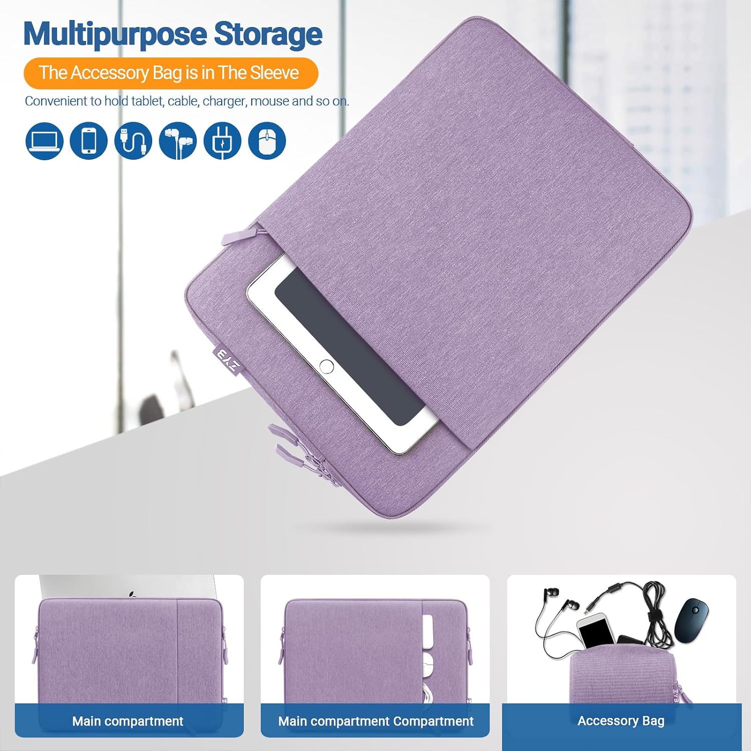Detalle 1 de ZYB 13.3 inch waterproof laptop sleeve
