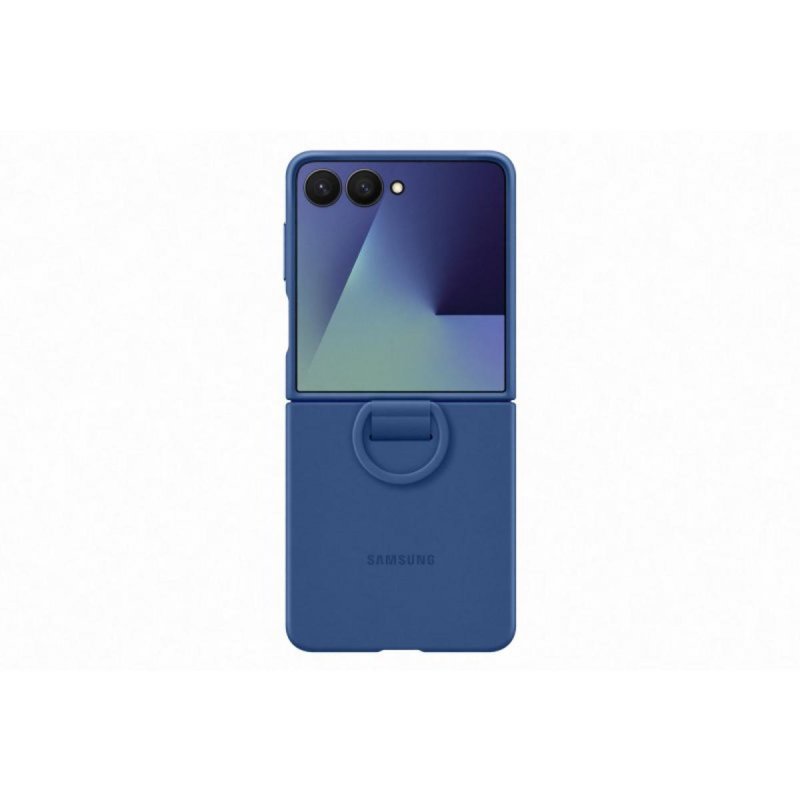 Detalle de Samsung Funda silicona con anillo azul para Z Flip7