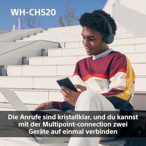 Thumbnail 6 de Sony WH-CH520 Kabellose Bluetooth-On-Ear-Kopfhörer Schwarz – lange Akkulaufzeit, einfach bedienbar