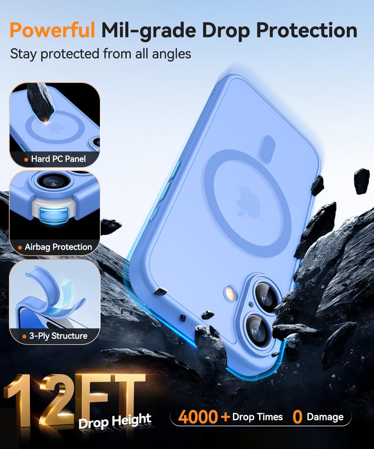 Thumbnail 5 de CANSHN Magnetic iPhone 17 Case 6.3" translucent matte