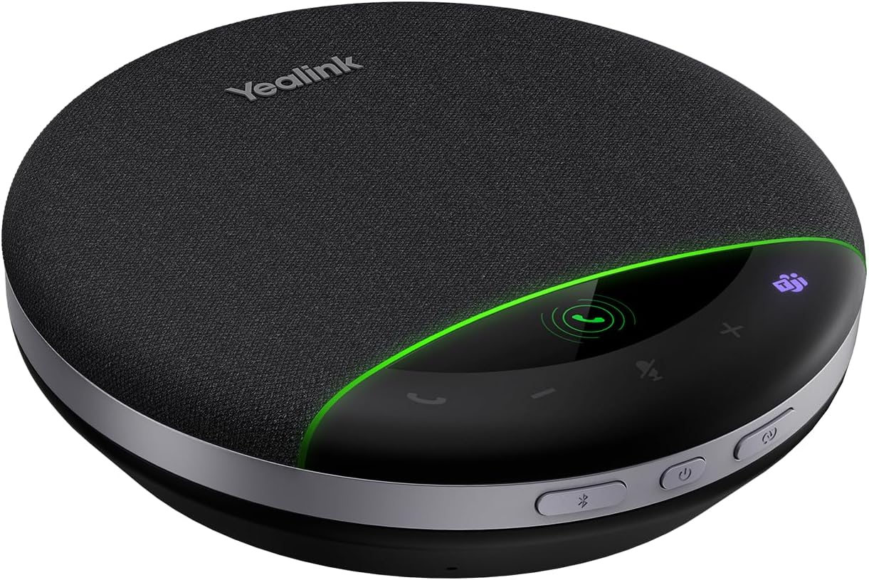Yealink SP96 Bluetooth Conference Speaker for Office — Portable 6-Mic ANC, 26H Talk Time, Daisy Chain up to 20