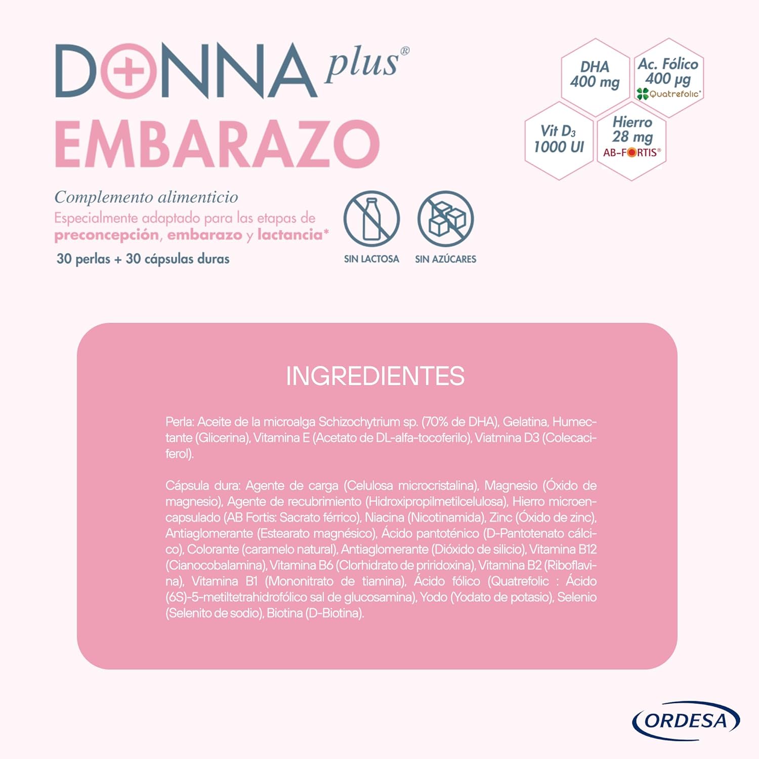 Thumbnail 4 de DONNAplus Embarazo 30 Perlas y 30 Cápsulas