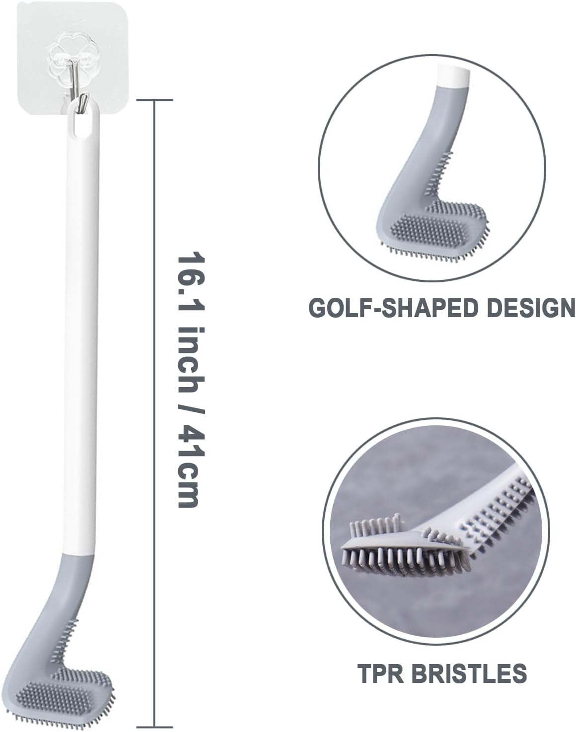 Thumbnail 5 de Xemnys Silicone Toilet Brush Deep Cleaner