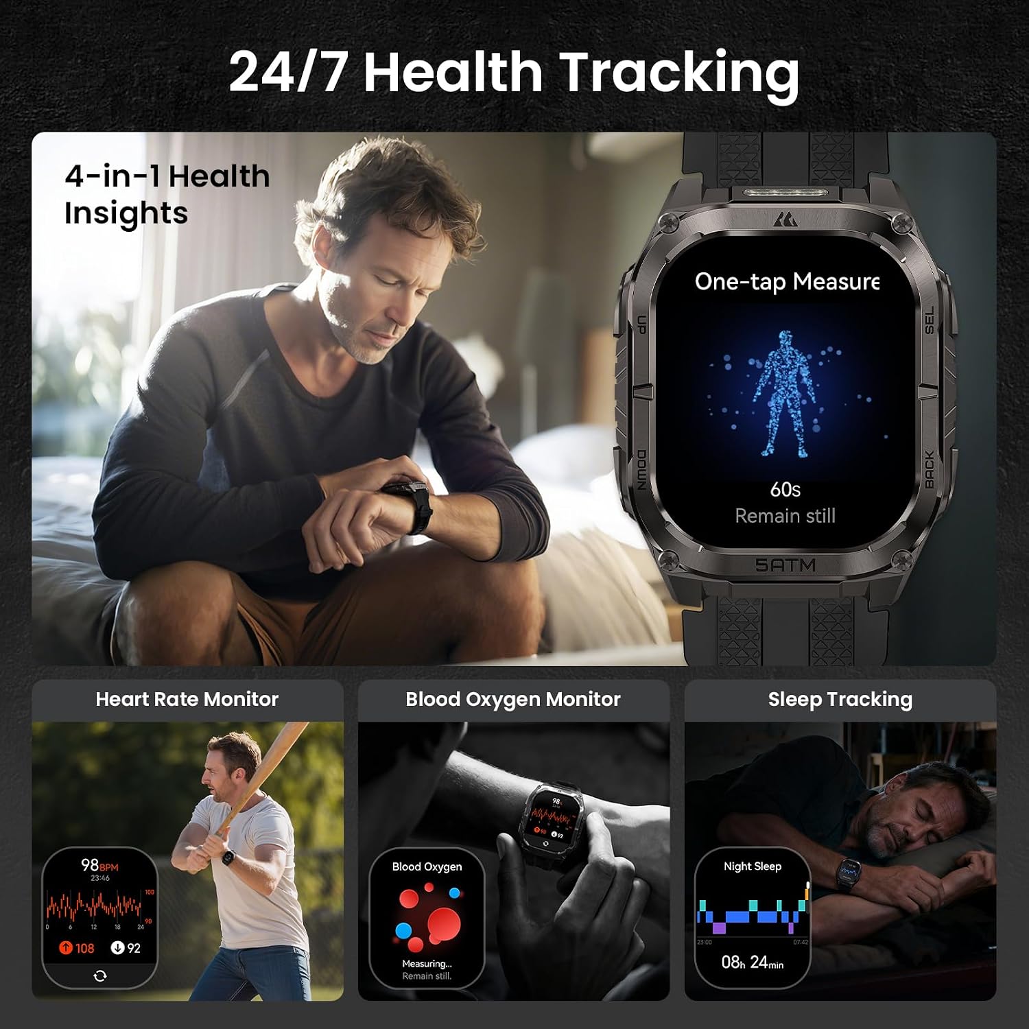 Detalle 1 de KOSPET TANK M4C GPS smartwatch 1.96-inch