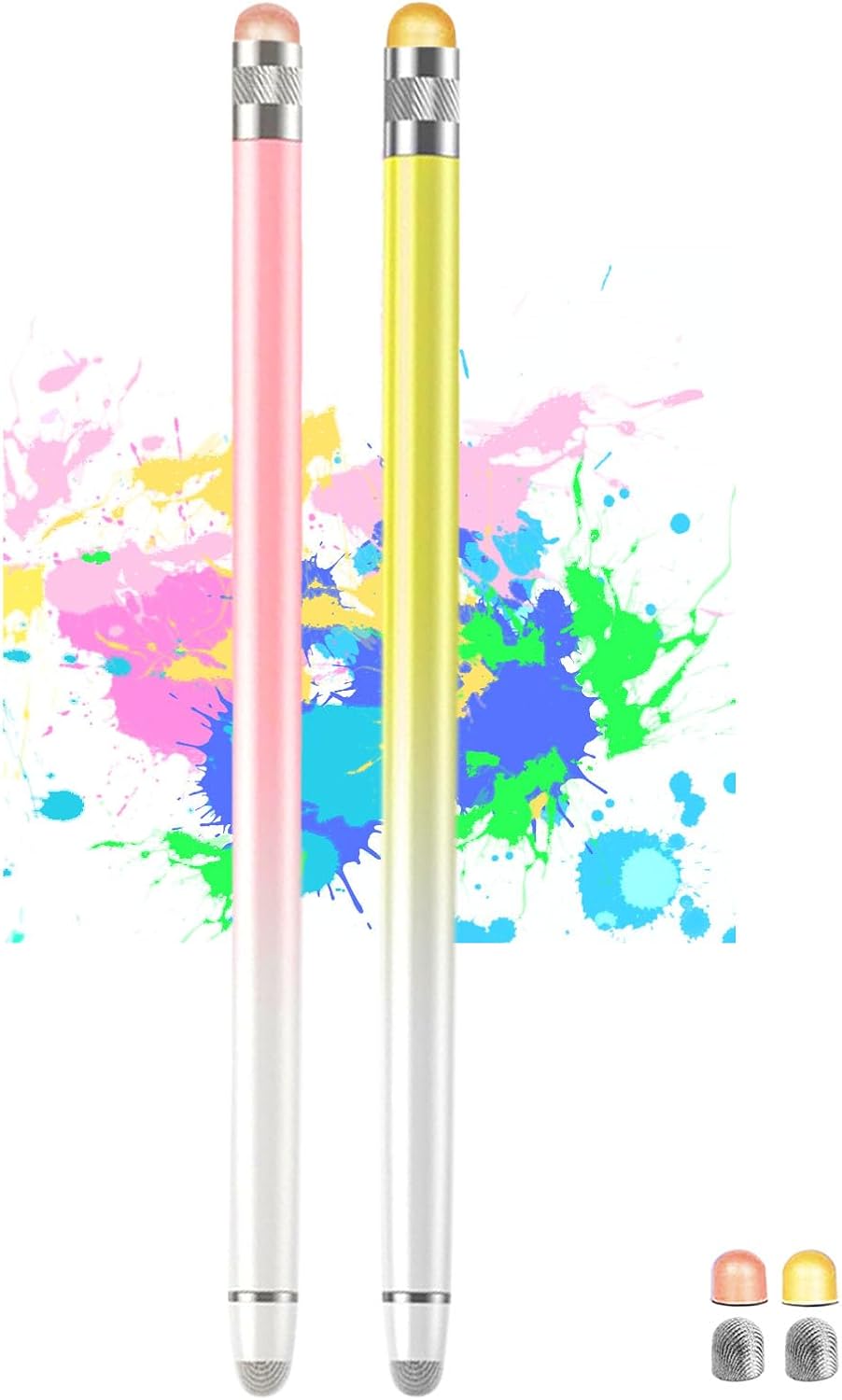Thumbnail 6 de 4-Pack 2-in-1 Stylus Pens for Touch Screens (iPad Pencil 2-style) with 8 Extra Tips