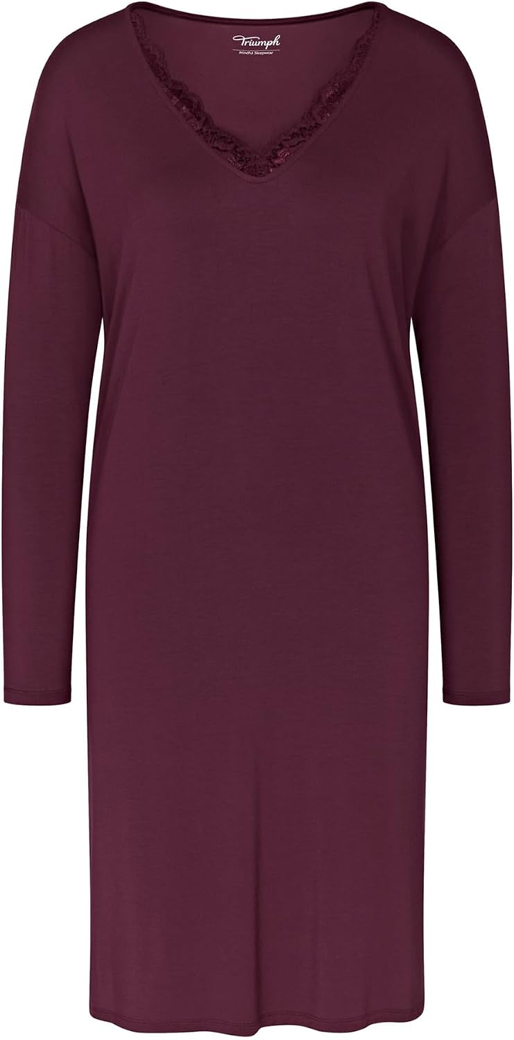 Detalle de Triumph Women's Timeless Sensuality Ndk Lsl Nightgown – Everyday Comfort in Sleepwear