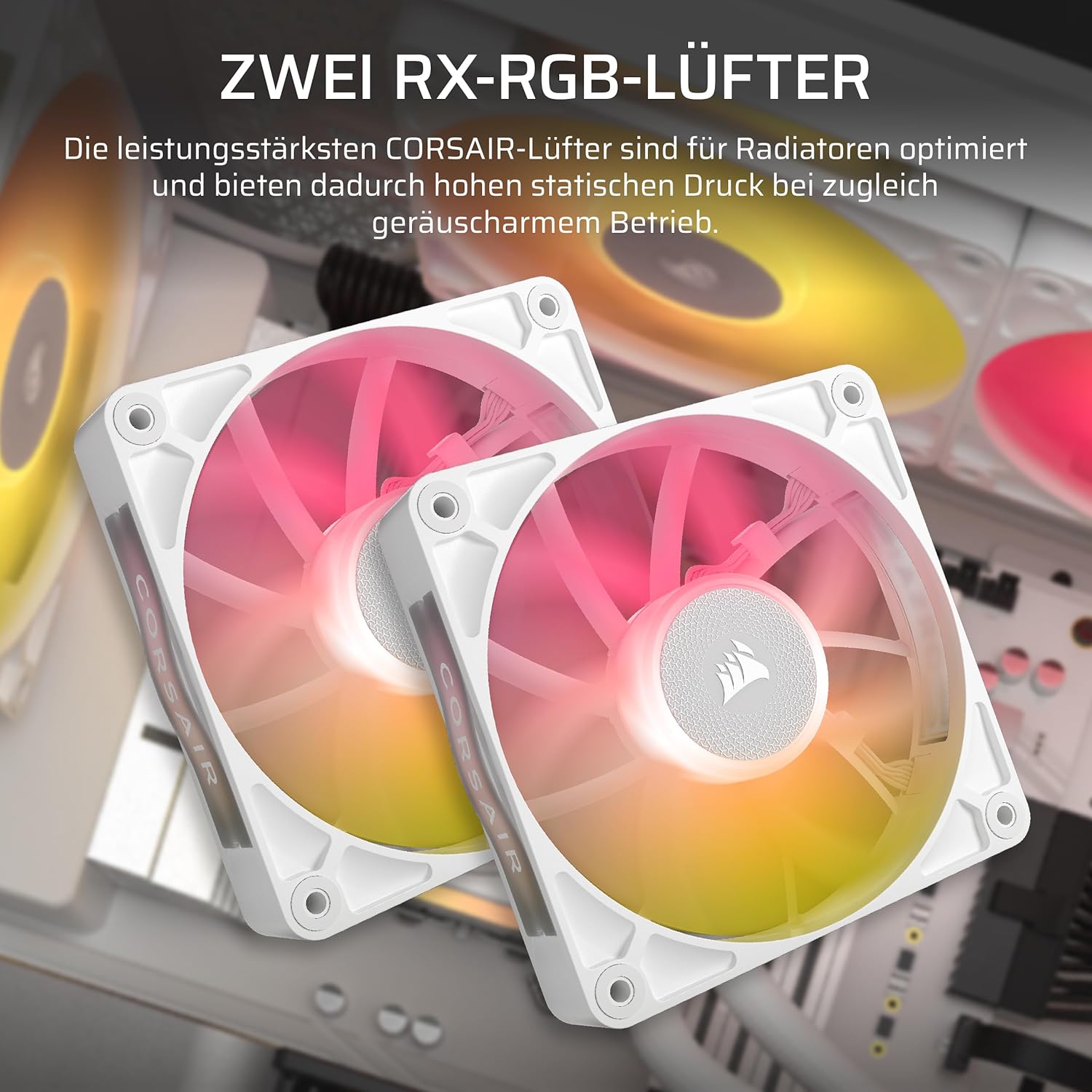 Detalle de Corsair iCUE LINK TITAN 240 RX RGB AIO-Kühler für die CPU (240 mm) – iCUE LINK Systemhub, weiß