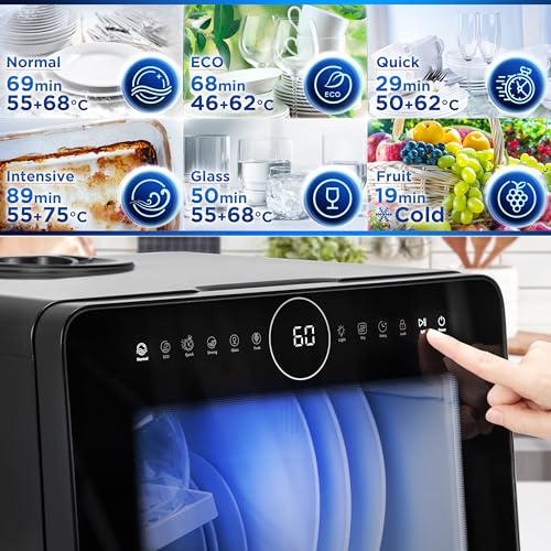 Thumbnail 4 de Duronic DW5 BK – Lave-vaisselle posable 950W (version noir) – Compact et efficace pour petites cuisines