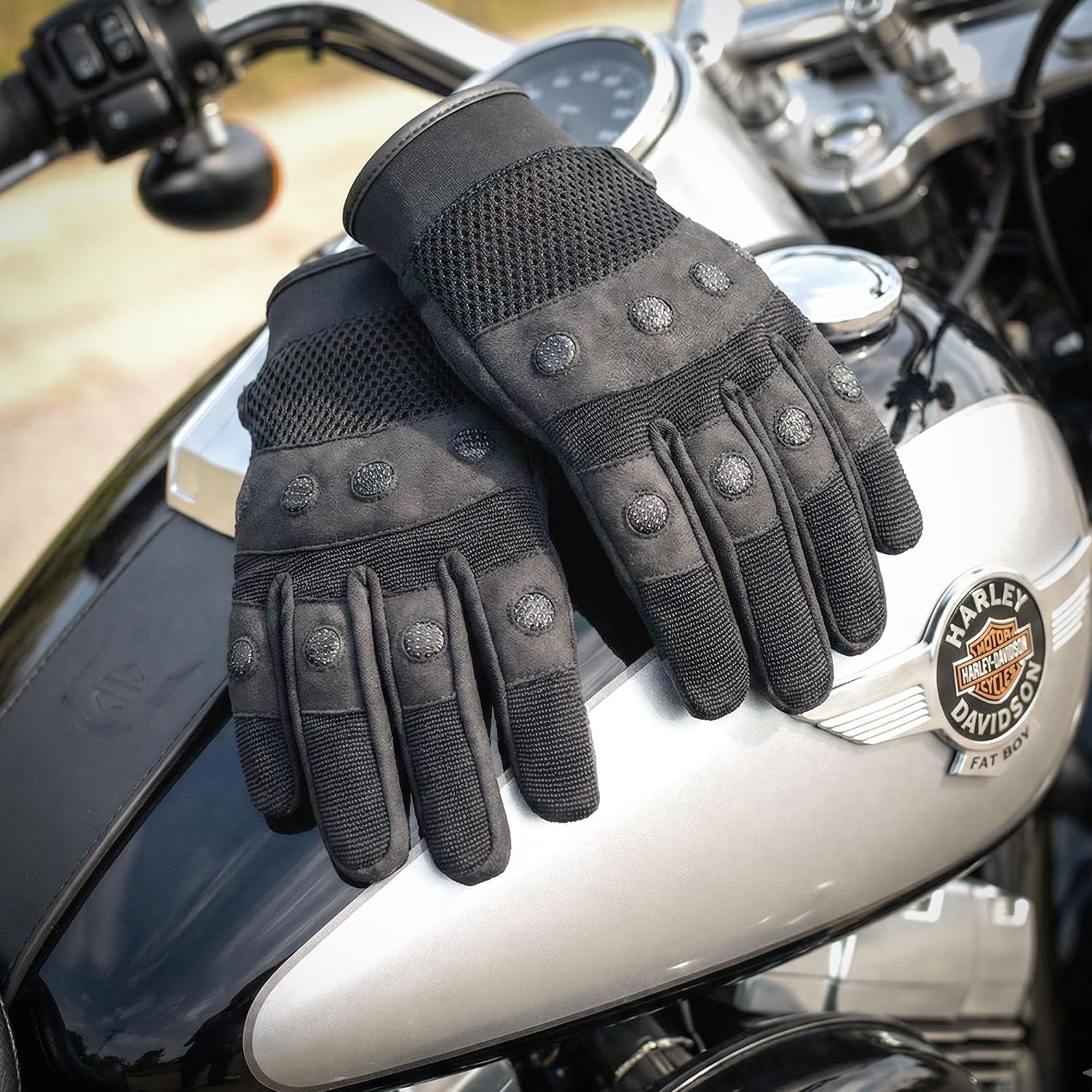 Detalle de Hot Leathers Motorcycle Gloves, 100% Cotton