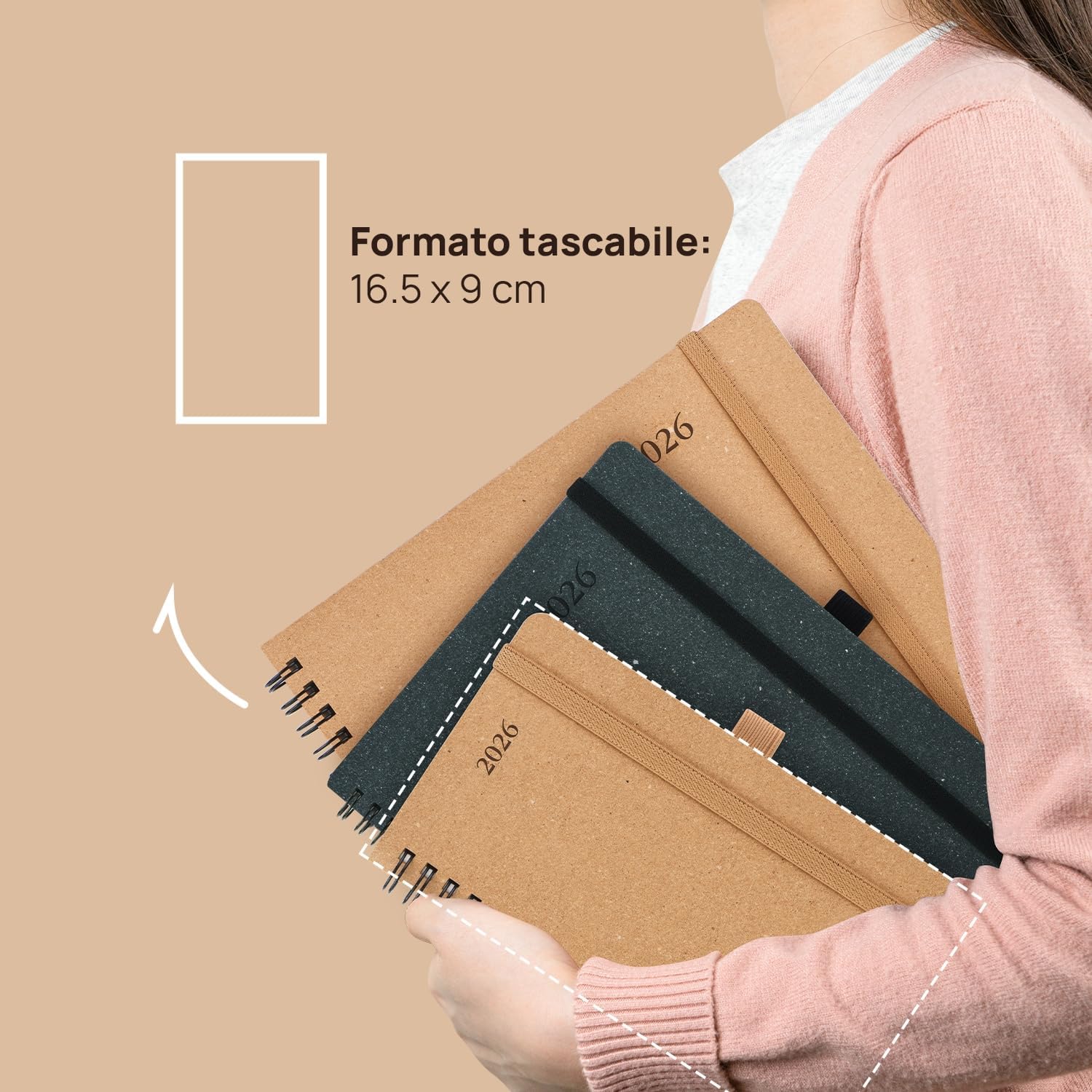 Thumbnail 1 de POPRUN Agenda 2026 Tascabile 16,5x9 cm 📔