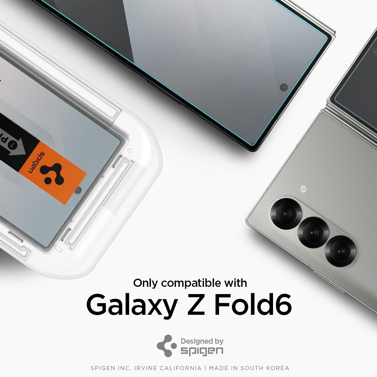 Thumbnail 1 de Spigen Glas.tR EZ Fit pour Samsung Galaxy Z Fold 6 – 2 verres trempés (dureté 9H) avec kit d’installation