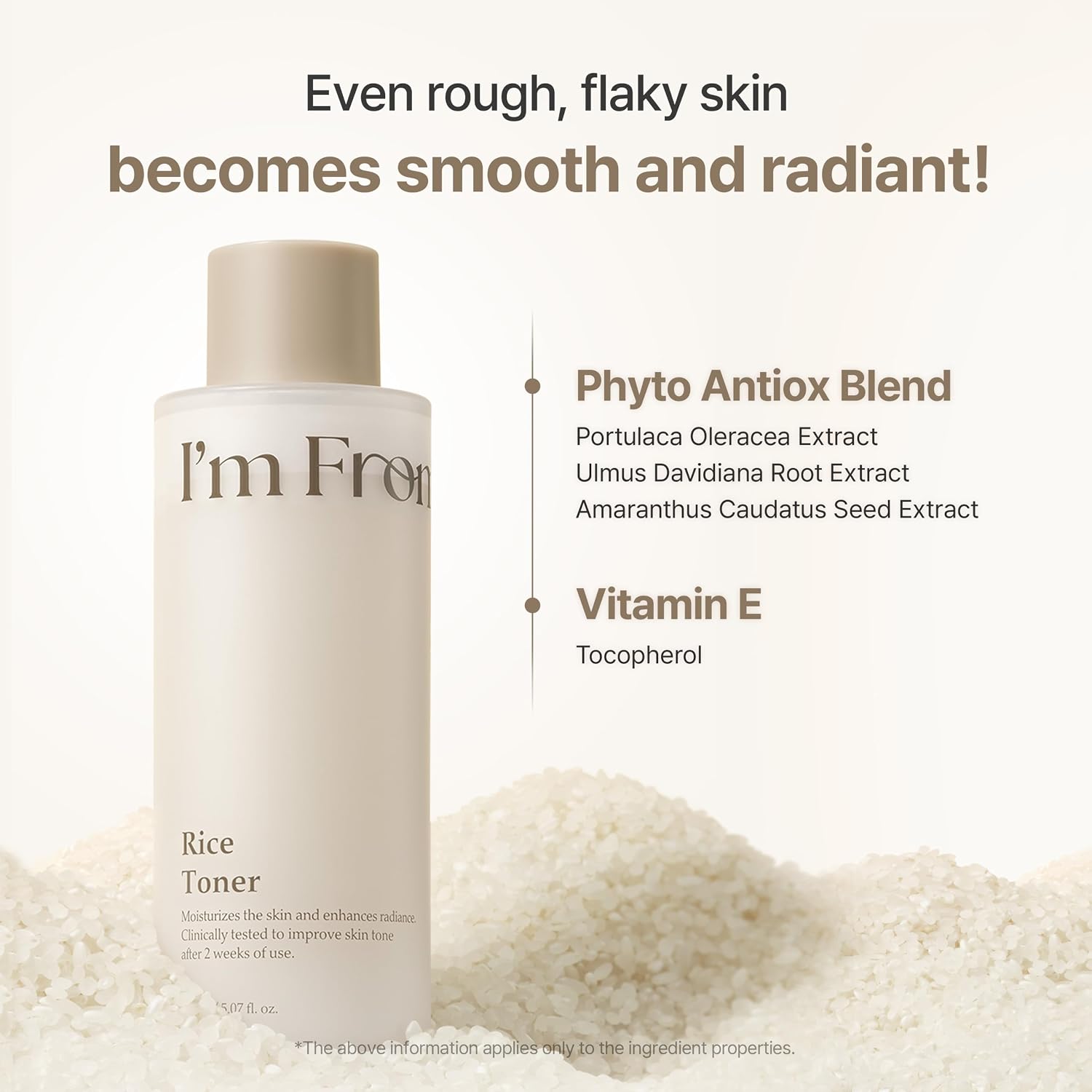 Detalle de I'm From Rice Toner: Korea Glow Milky Rice Toner