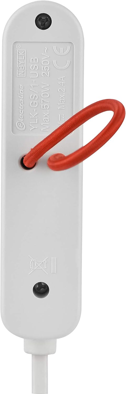 Thumbnail 2 de Electraline 62654 prolunga elettrica USB 1,5 m