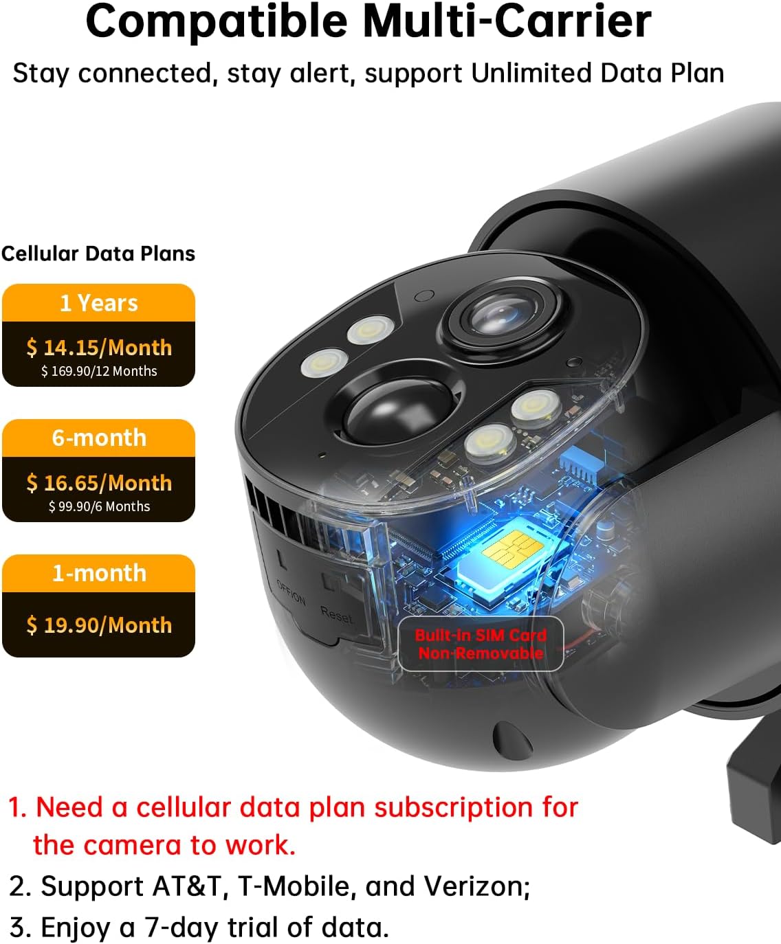 Detalle de Tefrio 4G LTE Security Camera, 4MP