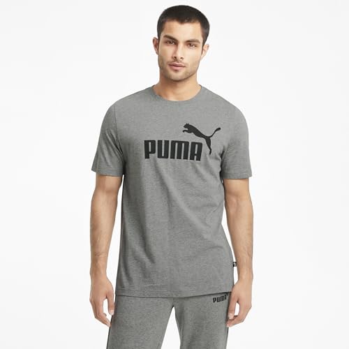 Thumbnail 2 de Puma Ess Logo Tee Medium Gray Heather camiseta hombre